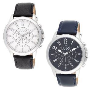 【送料無料】orologio cronografo uomo liu jo jet tlj824 tlj825 acciaio pelle blu nero chrono