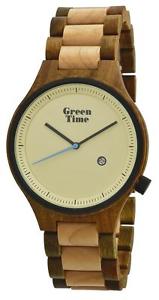【送料無料】orologio green time minimal uomo watch zw062b wood legno acero sandalo
