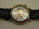 【送料無料】stuhrling lady wall street gold case automatic skeleton mother of pearl wa...