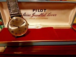 【送料無料】gentlemans swiss pilot watch 1950s boxed never worn