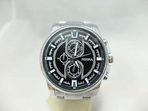 【送料無料】orologio rosra acciaio nero uomo xxl quadrante nero molto visibile 81vv1610