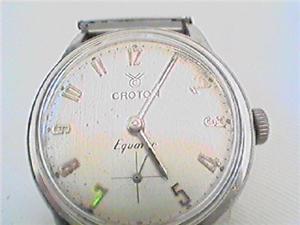 【送料無料】rare vintage croton equator windup watch runs