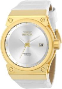 【送料無料】24462 invicta womens akula quartz 100m gold tone s steel white leather watch