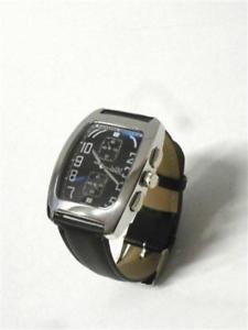 【送料無料】orologio da polso y2k design cinturino vera pelle nero uomo 【送料無料】orologio da polso y2k design cinturino vera pelle nero uomo