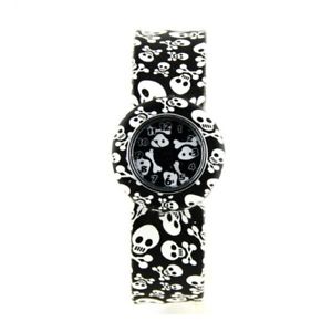 【送料無料】montre femme slap tte mort noir et blanc mymontre 【送料無料】montre femme slap tte mort noir et blanc mymontre