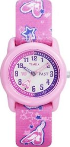 【送料無料】timex kids ballerina time teacher analog quartz pink resin amp; nylon watch t7b151