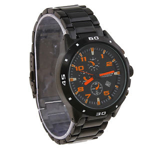 【送料無料】ds orologio polso curren 8021 uomo analogico quarzo datario nero nero aran lac