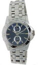 【送料無料】elgin fg7093 mens round stainless steel analog military time dark blue watch