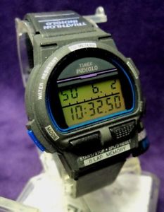 【送料無料】~1998 timex t60241 womens triathlon indiglo alarm chronograph 50m wr watch