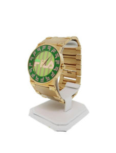 【送料無料】fila 848912 barocco womens round analog kelly green rose gold tone watch