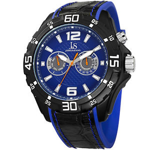 mens joshua amp; sons js79bu blue swiss multifunction layered strap watch※注意※NYからの配送になりますので2週間前後お時間をいただきます。人気の商品は在庫が無い場合がございます。ご了承くださいませ。サイズの種類の商品は購入時の備考欄にご希望のサイズをご記載ください。　携帯メールでの登録ですと楽天からのメールが届かない場合がございます。