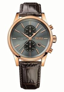 【送料無料】hugo boss hb1513281 jet 41mm brown leather strap mens chronograph watch