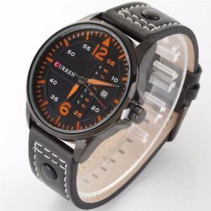 【送料無料】orologio da polso curren 8224 uomo analogico quarzo moderno fashion nero ara lac