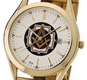【送料無料】mens gold plated tfx by bulova masonic blue lodge watch 【送料無料】mens gold plated tfx by bulova masonic blue lodge watch