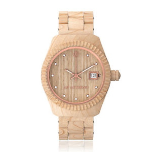 【送料無料】ab aeterno alba 100 legno naturale quarzo swiss made swarovski donna orologio