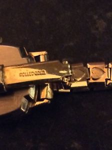 【送料無料】ladies vintage bifora17 jewels hand wind watch with rolled gold bracelet strap