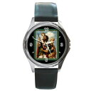 yzsaintly souvenirs stchristopher, martyr round metal watch, wristwatch 1cm