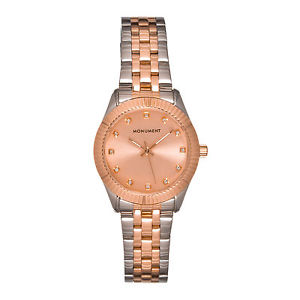 【送料無料】monument womens kensington ii fluted bezel date watch mmt4657