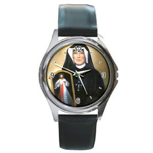 【送料無料】saintly souvenirs st faustina round metal watch, wristwatch 【送料無料】saintly souvenirs st faustina round metal watch, wristwatch