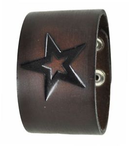 楽天hokushin【送料無料】the boulevard brown 3 star leather cuff snap on bracelet 925 x 15