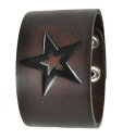 楽天hokushin【送料無料】the boulevard brown 3 star leather cuff snap on bracelet 925 x 15