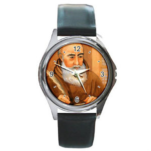 【送料無料】saintly souvenirs st lawrence of brindisi round metal watch, wristwatch