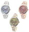 【送料無料】ladies fashion crystallized classic watch luxury gold ny london designer