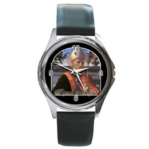 【送料無料】saintly souvenirs dionysius [denis], bishop round metal watch, wristwatch