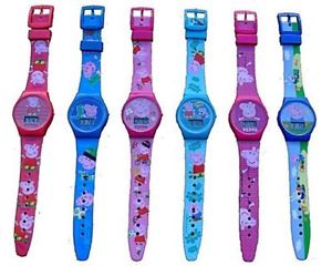 【送料無料】kids childrens peppa pig george digital led smart wrist watch assorted colours