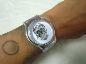 【送料無料】montre fantaisie originale plastique transparent crane mexican tte mort skull 【送料無料】montre fantaisie originale plastique transparent crane mexican tte mort skull
