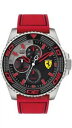 yzferrari mens kers xtremequartz stainless steel silicone watch red 0830469