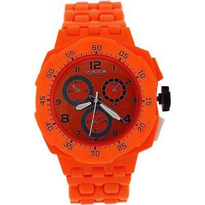 【送料無料】zaza london orange chrono effect ladies gents plastic bracelet strap watchpl342 【送料無料】zaza london orange chrono effect ladies gents plastic bracelet strap watchpl342