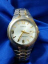 【送料無料】mens lorus goldsilvertone stretch water resist watch battery good condition(2)