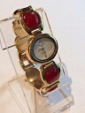 【送料無料】main line time quartz goldtone carnelian bracelet watch