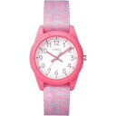 【送料無料】timex tw7c12300, kids time machines pink nylon fabric strap watch