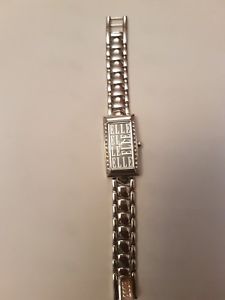 【送料無料】 genuine elle stainless cubic zirconia steel linked bracelet wristwatch 【送料無料】 genuine elle stainless cubic zirconia steel linked bracelet wristwatch