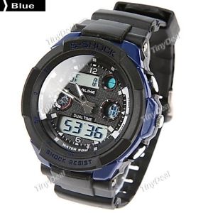 【送料無料】blue like fashion 50m waterproof silicone digital watch batery included