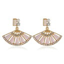 【送料無料】fashion fan shape crystal drop earring elegant rhinestones dangle earring jewelr