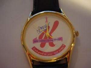 【送料無料】neues angebot rare special k kelloggs breast cancer quartz ladies gold watch donation