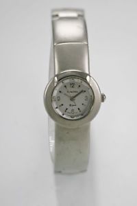 【送料無料】charles delon watch womens silver stainless steel water resistant battery quartz