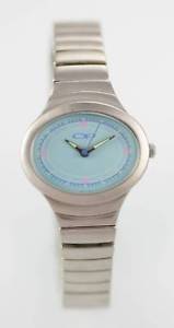 【送料無料】ocean pacific womens stainless steel silver blue wr quartz battery watch