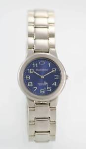 【送料無料】charles delon blue mens stainless steel silver quartz battery watch