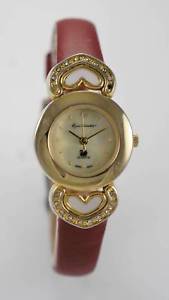 【送料無料】gloria vanderbilt watch womens pearl stainless steel gold maroon leather quartz 【送料無料】gloria vanderbilt watch womens pearl stainless steel gold maroon leather quartz