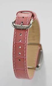 【送料無料】vivani watch womens mop stainless silver easy read pink leather battery quartz