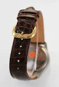 【送料無料】charles delon watch men white stainless steel silver brown leather 24hr quartz