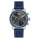 【送料無料】orologio uomo guess fleet w0971g2 chrono silicone blu grigio sub 100mt(2)