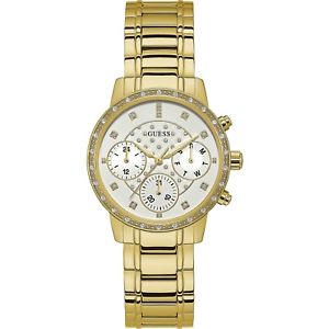 【送料無料】orologio guess sunny w1022l2 watch multifunzione donna zirconi 37 mm oro dorato