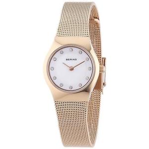 楽天hokushin【送料無料】bering womens rose gold plated bracelet amp; case quartz analog watch 11923366