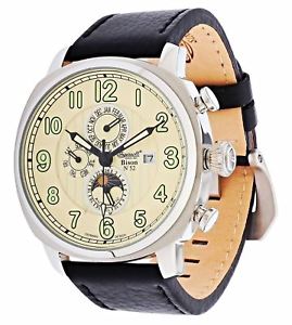【送料無料】ingersoll bison 52 in1505cr automatic watch leather analog , rrp 250