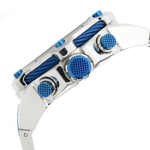 【送料無料】invicta bolt mother of pearl sapphire blue quartz chronograph ss link bracelet
